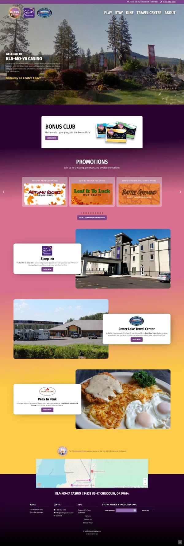 KLA-MO-YA Casino - Web Development