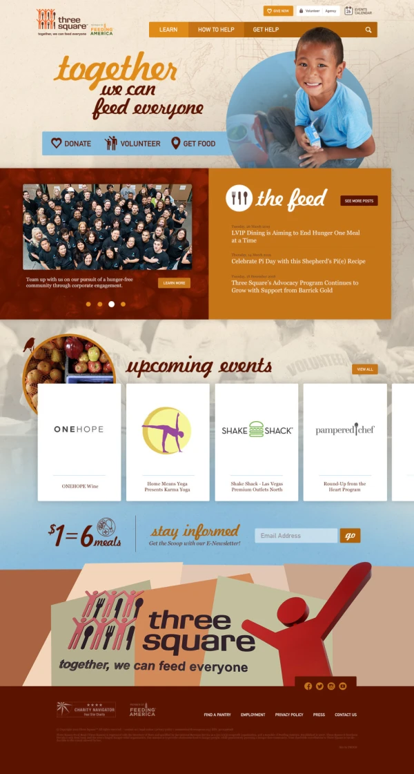 Three Square Food Bank - Web Design & Development