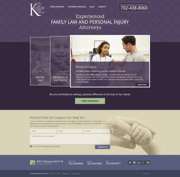 Kunin Law Group - Web Development